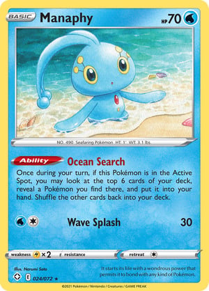 Manaphy    #024/072 | Shining Fates | Rare - Non Holo