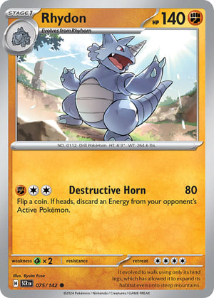 Rhydon #075/142  | Stellar Crown | Common - Non Holo