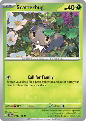 Scatterbug #005/191  | Surging Sparks| Common - Non Holo