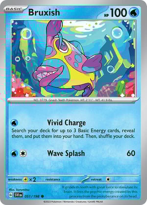 Bruxish #051/198 | Scarlet & Violet Base Set| Common- Rev Holo