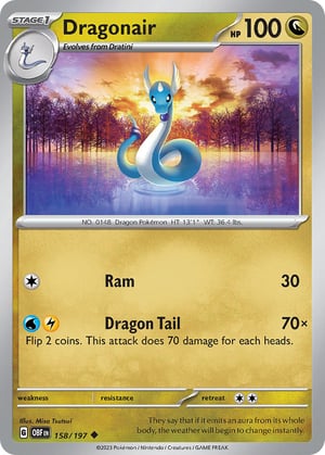 Dragonair #158/197 | Obsidian Flames| Uncommon - Non Holo