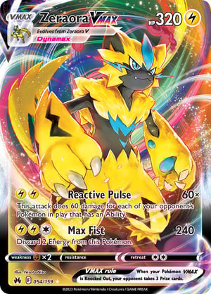Zeraora VMAX #054/159 | Crown Zenith | Ultra Rare