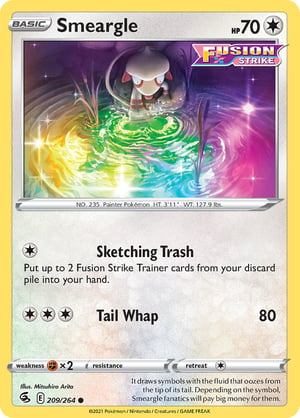 Smeargle #209/264 | Fusion Strike | Common  - Non Holo