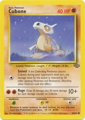 Cubone #050/064 | Jungle - Unlimited | Common - Non Holo | Moderately Played