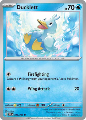 Ducklett #025/086 | White Flare | Common - Non Holo