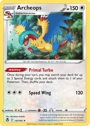 Archeops #147/195 | Silver Tempest | Rare  - Non Holo