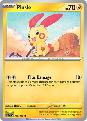 Plusle #060/182 | Paradox Rift | Common- Rev Holo