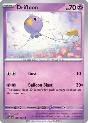 Drifloon #089/198 | Scarlet & Violet Base Set| Common- Rev Holo