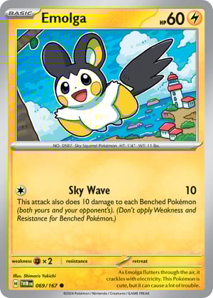 Emolga #069/167 | Twilight Masquerade | Common - Non Holo