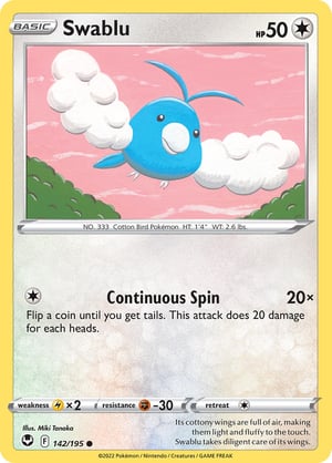 Swablu #142/195 | Silver Tempest | Common  - Non Holo