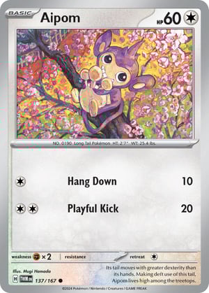 Aipom #137/167 | Twilight Masquerade | Common - Non Holo