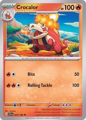 Crocalor #037/198 | Scarlet & Violet Base Set| Uncommon - Non Holo