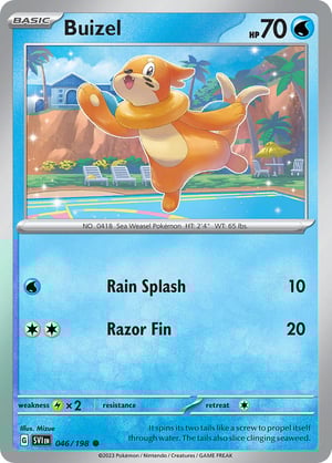 Buizel #046/198 | Scarlet & Violet Base Set| Common- Rev Holo