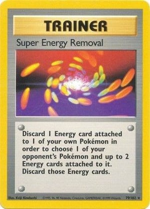 Super Energy Removal #079/102  | Base Set Unlimited| Rare - Non Holo | Moderately Played