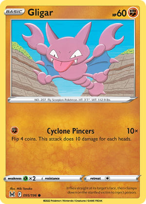 Gligar #095/196  | Lost Origin | Common  - Non Holo