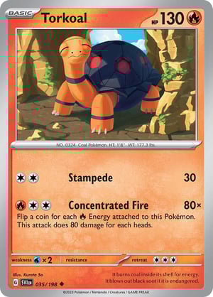 Torkoal #035/198 | Scarlet & Violet Base Set| Uncommon - Non Holo