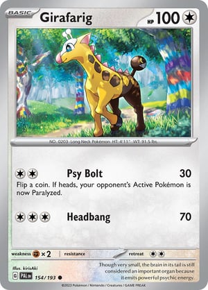 Girafarig #154/193 | Paldea Evolved | Common - Non Holo