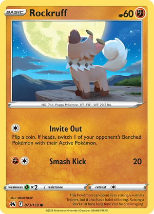 Rockruff #073/159 | Crown Zenith | Common  - Non Holo