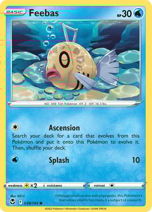 Feebas #039/195 | Silver Tempest | Common  - Non Holo