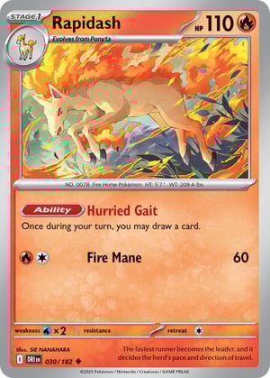 Rapidash #030/182 | Destined Rivals | Uncommon - Non Holo