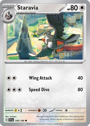 Staravia #149/198 | Scarlet & Violet Base Set| Common - Non Holo