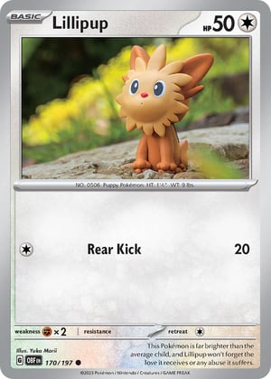 Lillipup #170/197 | Obsidian Flames| Common - Non Holo