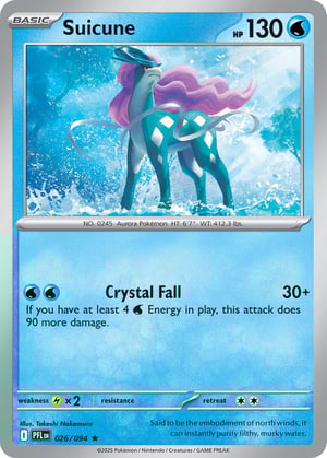 Suicune #026/094 | Phantasmal Flames | Rare  - Holo