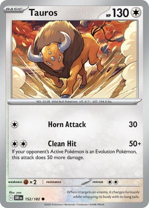 Tauros #152/182 | Destined Rivals | Common - Non Holo