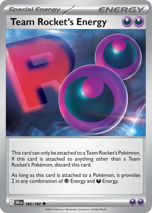 Team Rocket's Energy #182/182 | Destined Rivals | Uncommon - Non Holo