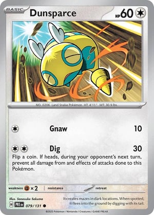 Dunsparce #079/131 | Prismatic Evolutions | Common- Rev Holo