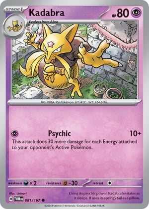 Kadabra #081/167 | Twilight Masquerade | Common- Rev Holo