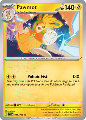 Pawmot #034/094 | Phantasmal Flames | Rare  - Holo