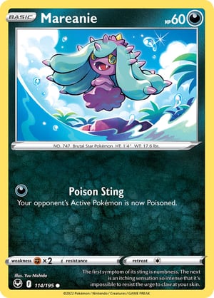 Mareanie #114/195 | Silver Tempest | Common  - Non Holo