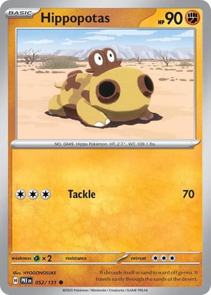 Hippopotas #052/131 | Prismatic Evolutions | Common - Non Holo