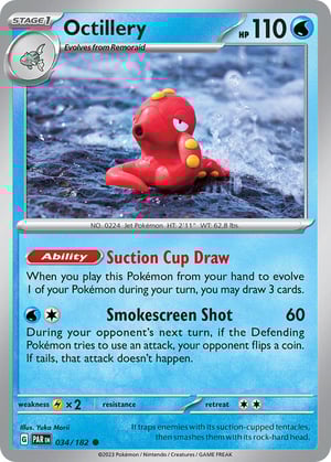 Octillery #034/182 | Paradox Rift | Common- Rev Holo