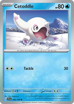 Cetoddle #058/198 | Scarlet & Violet Base Set| Common- Rev Holo