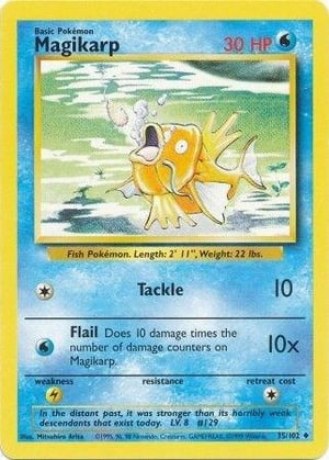 Magikarp #035/102  | Base Set Unlimited| Uncommon - Non Holo | Lightly Played
