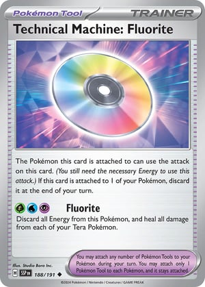 Technical Machine: Fluorite #188/191  | Surging Sparks| Uncommon- Rev Holo