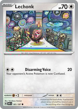 Lechonk #181/197 | Obsidian Flames| Common - Non Holo