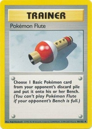 Pokemon Flute #086/102  | Base Set Unlimited| Uncommon - Non Holo | Moderately Played