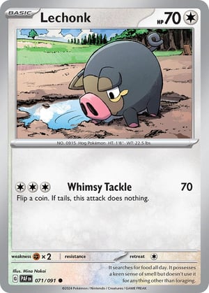 Lechonk #071/091 | Paldean Fates | Common - Non Holo