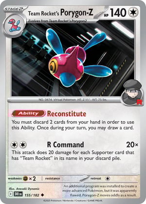 Team Rocket's Porygon-Z #155/182 | Destined Rivals | Uncommon - Non Holo