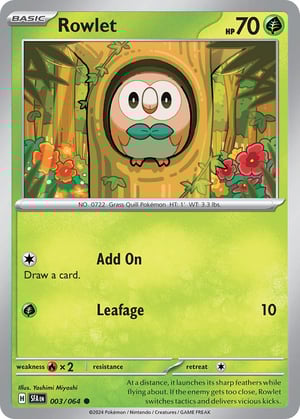 Rowlet #003/064 | Shrouded Fable | Common - Non Holo