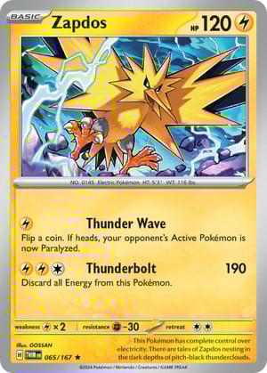 Zapdos #065/167 | Twilight Masquerade | Rare - Holo