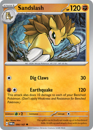 Sandslash #098/167 | Twilight Masquerade | Uncommon - Non Holo