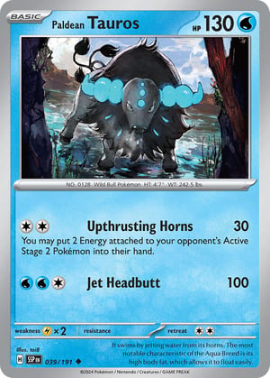 Paldean Tauros #039/191  | Surging Sparks| Uncommon - Non Holo
