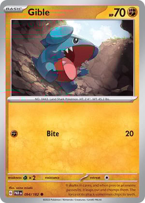 Gible #094/182 | Paradox Rift | Common - Non Holo