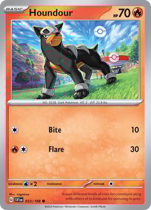 Houndour #033/198 | Scarlet & Violet Base Set| Common - Non Holo