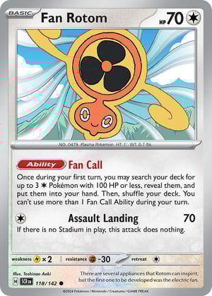 Fan Rotom #118/142  | Stellar Crown | Common - Non Holo