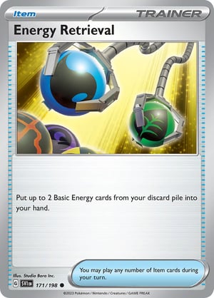 Energy Retrieval #171/198 | Scarlet & Violet Base Set| Common - Non Holo